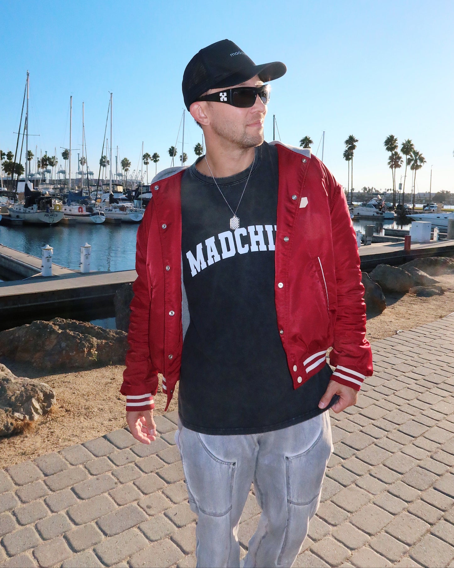 acid wash varsity tee