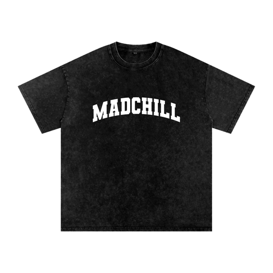 acid wash varsity fill tee
